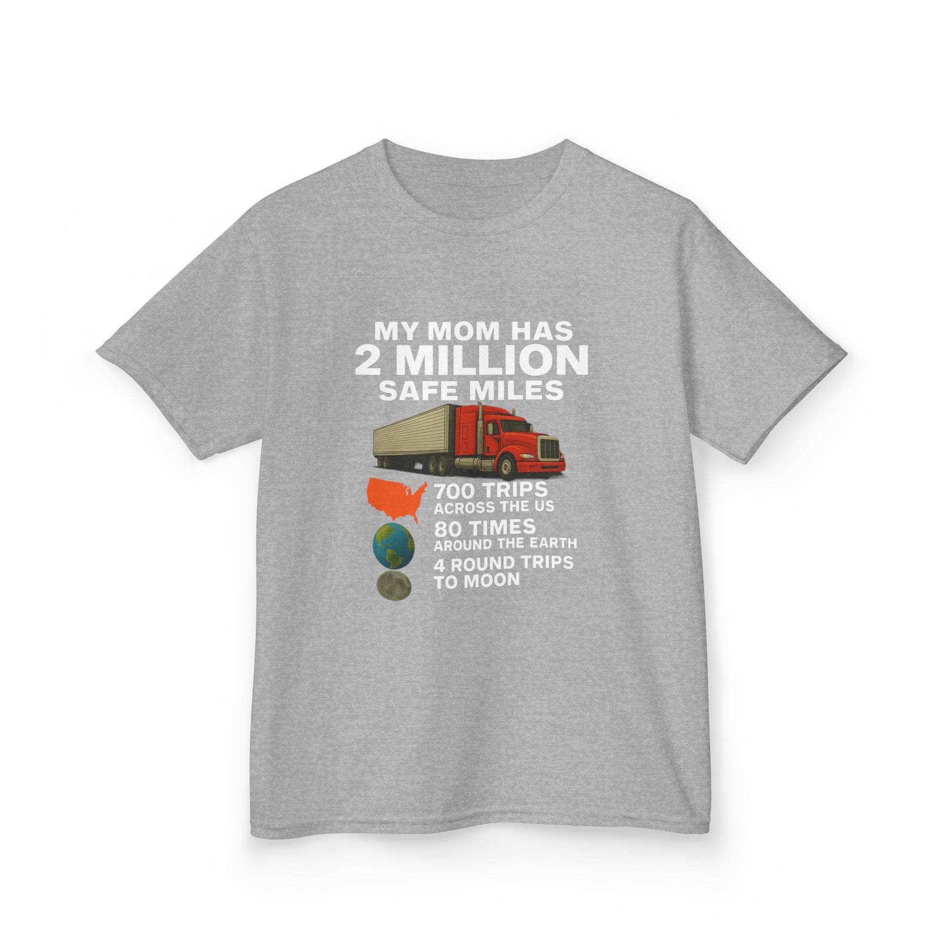 Kids Tee - "My Mom Has 2 Million Safe Miles" Driving Milestone Shirt