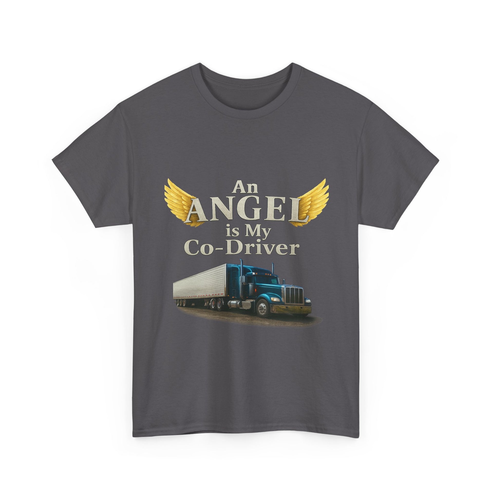 An Angel Is My Co-Driver Truck Tee — Trucker Memorial Gift