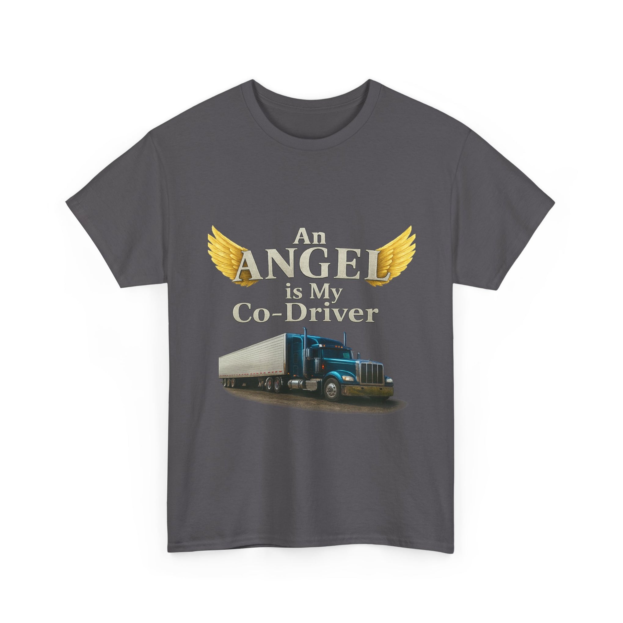 An Angel Is My Co-Driver Truck Tee — Trucker Memorial Gift