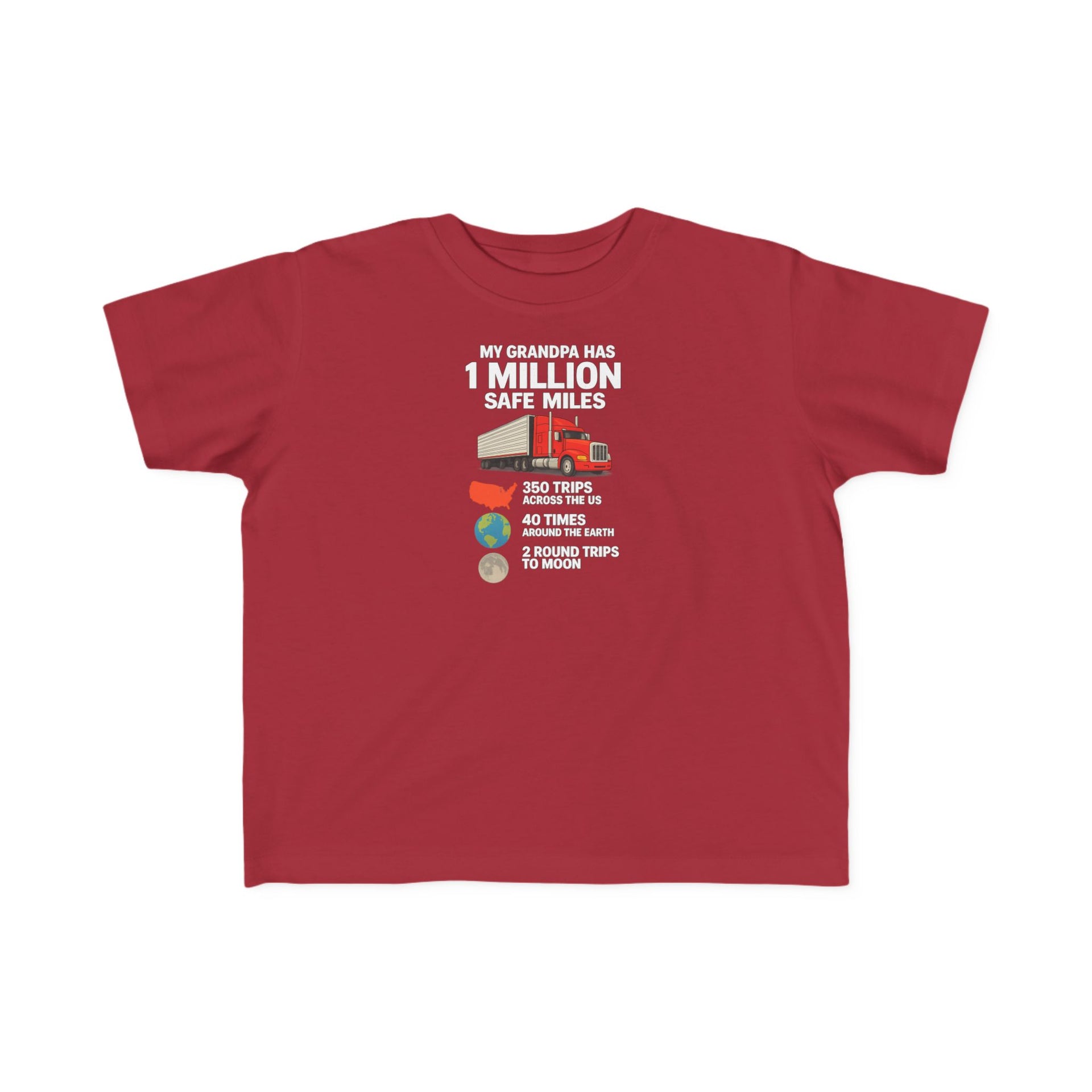 Toddler Tee – "My Grandma Has 1 Million Safe Miles" Cute Grandma Road-Trip Shirt