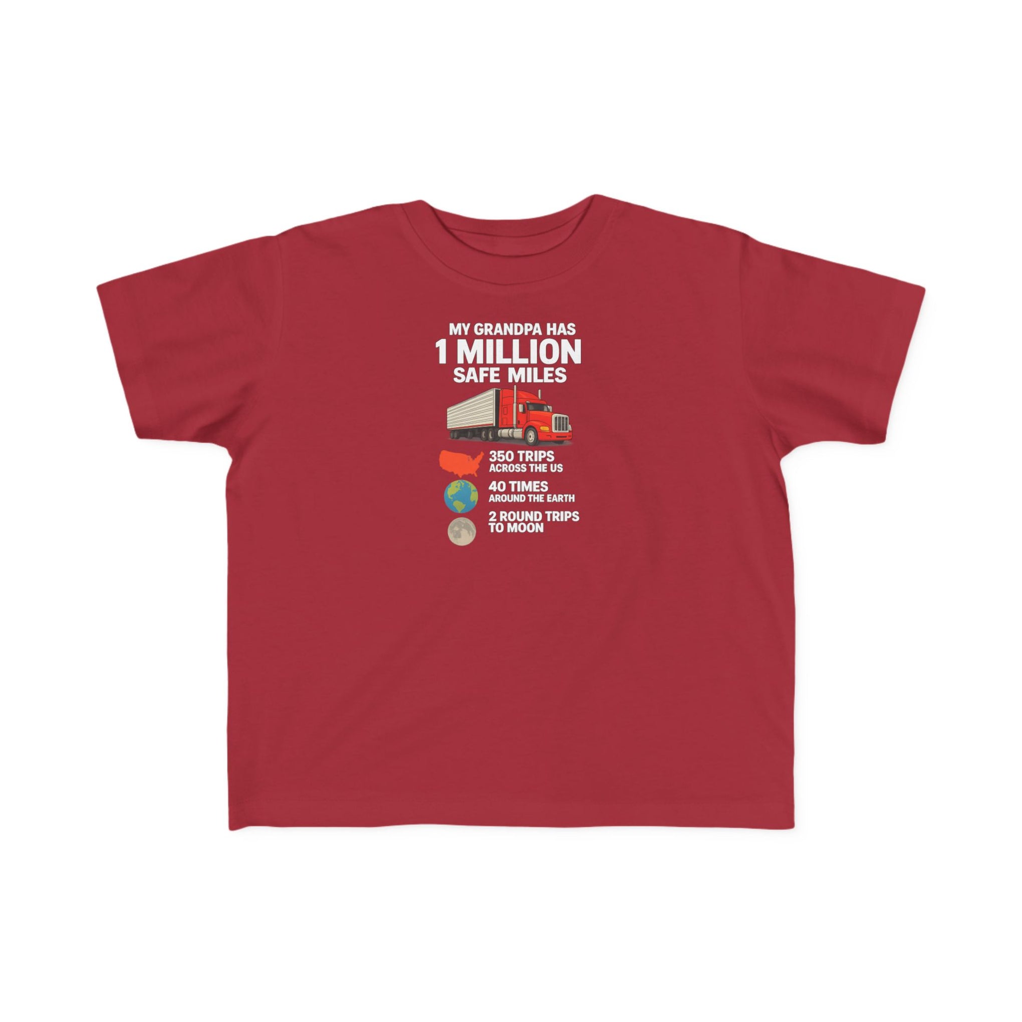 Toddler Tee – "My Grandma Has 1 Million Safe Miles" Cute Grandma Road-Trip Shirt