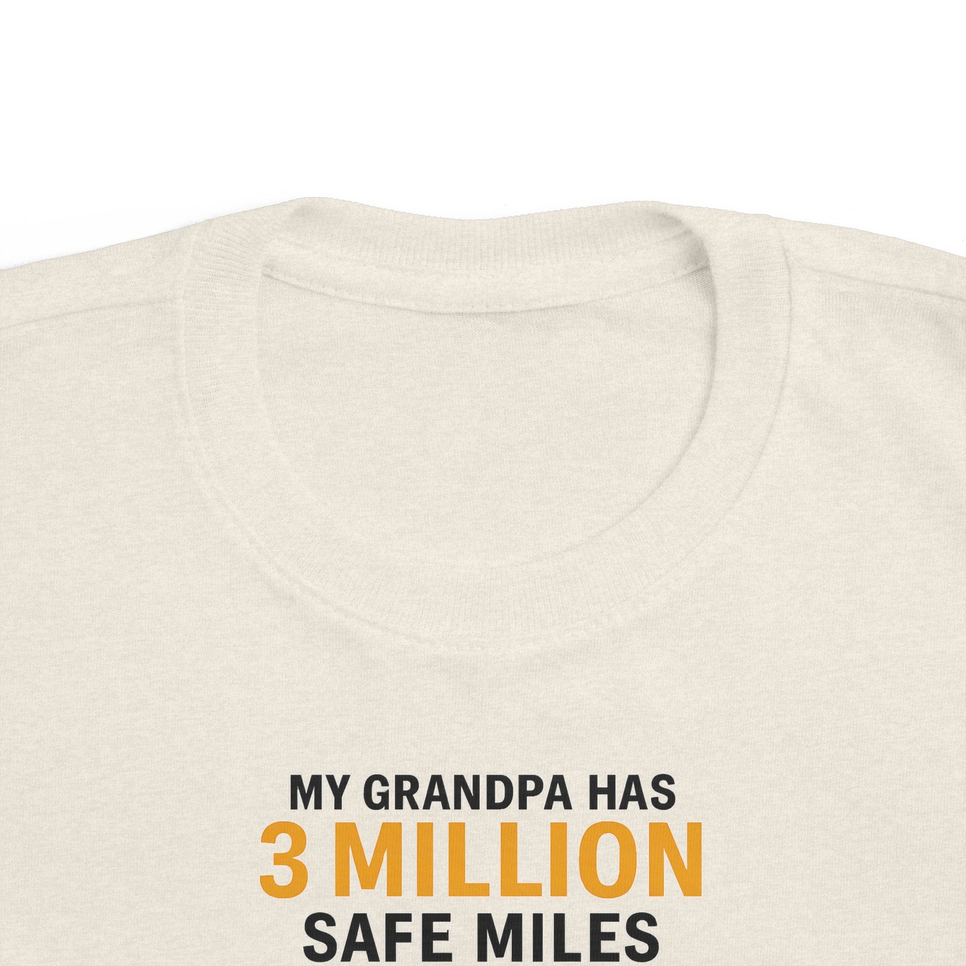Toddler Tee - "My Grandpa Has 3 Million Safe Miles" Vintage Camper Kids Shirt