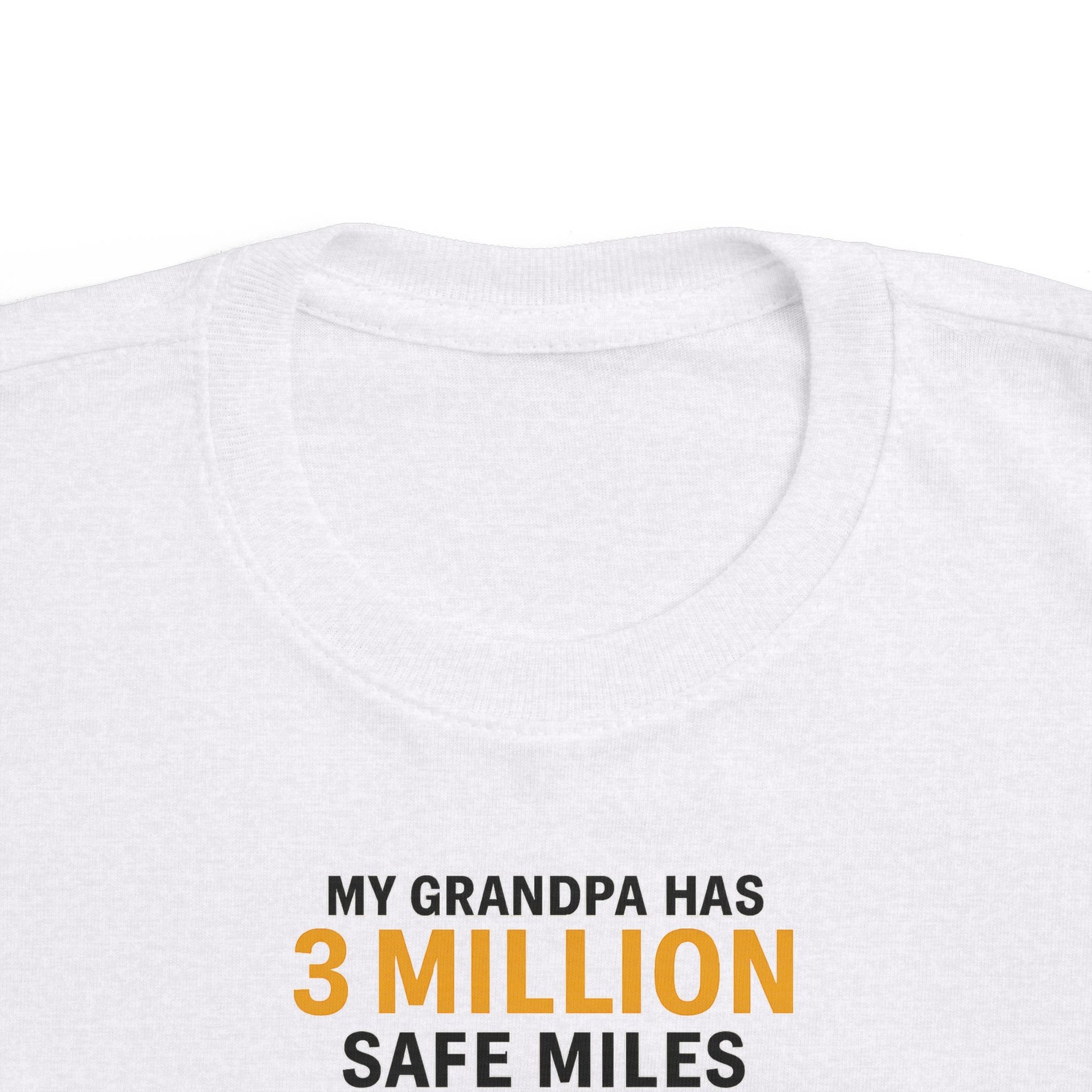 Toddler Tee - "My Grandpa Has 3 Million Safe Miles" Vintage Camper Kids Shirt