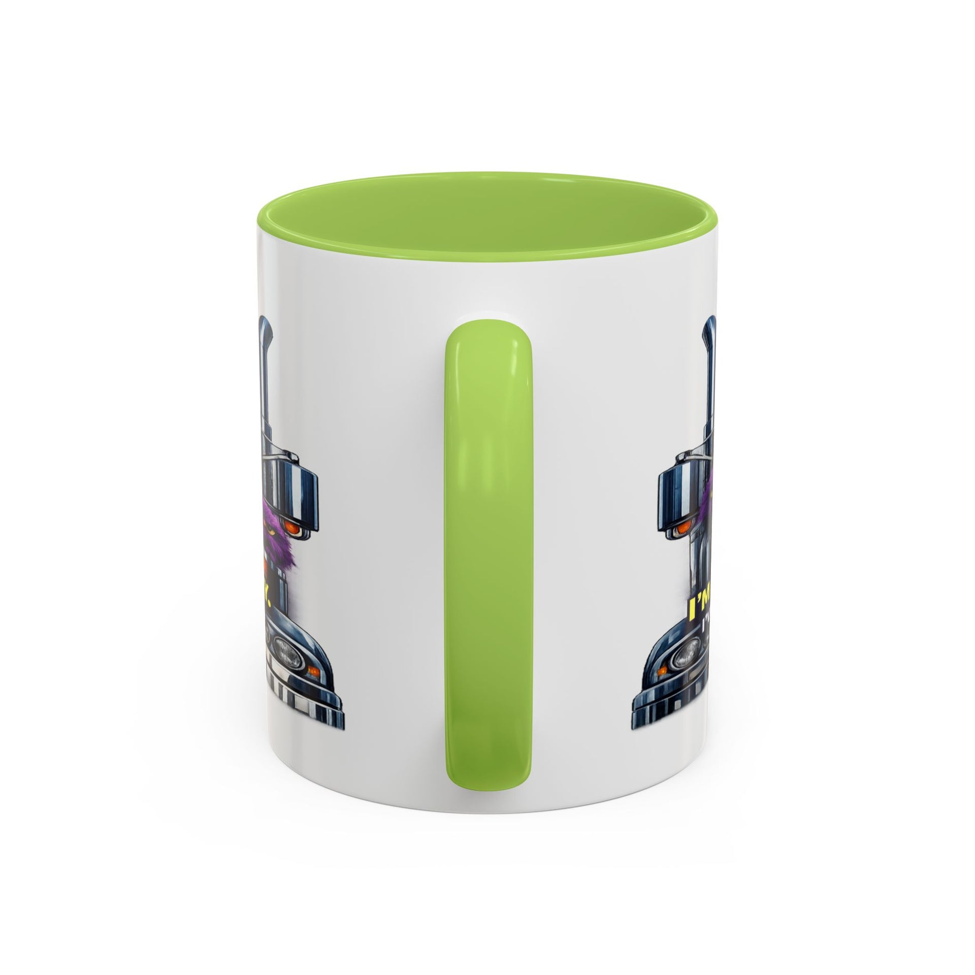Purple Grumpy Monster Coffee Mug – Funny Truck Driver Gift (11oz & 15oz)