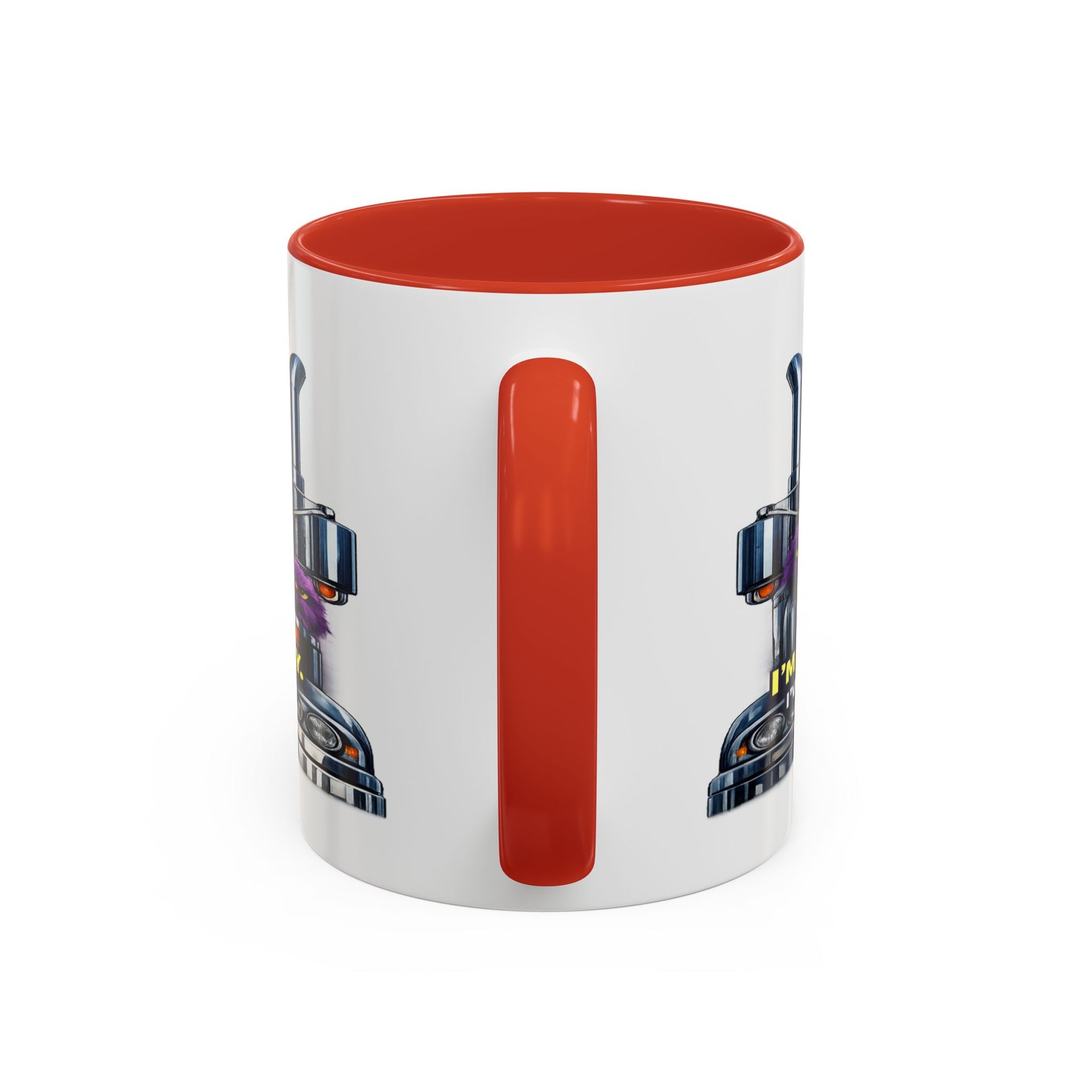 Purple Grumpy Monster Coffee Mug – Funny Truck Driver Gift (11oz & 15oz)
