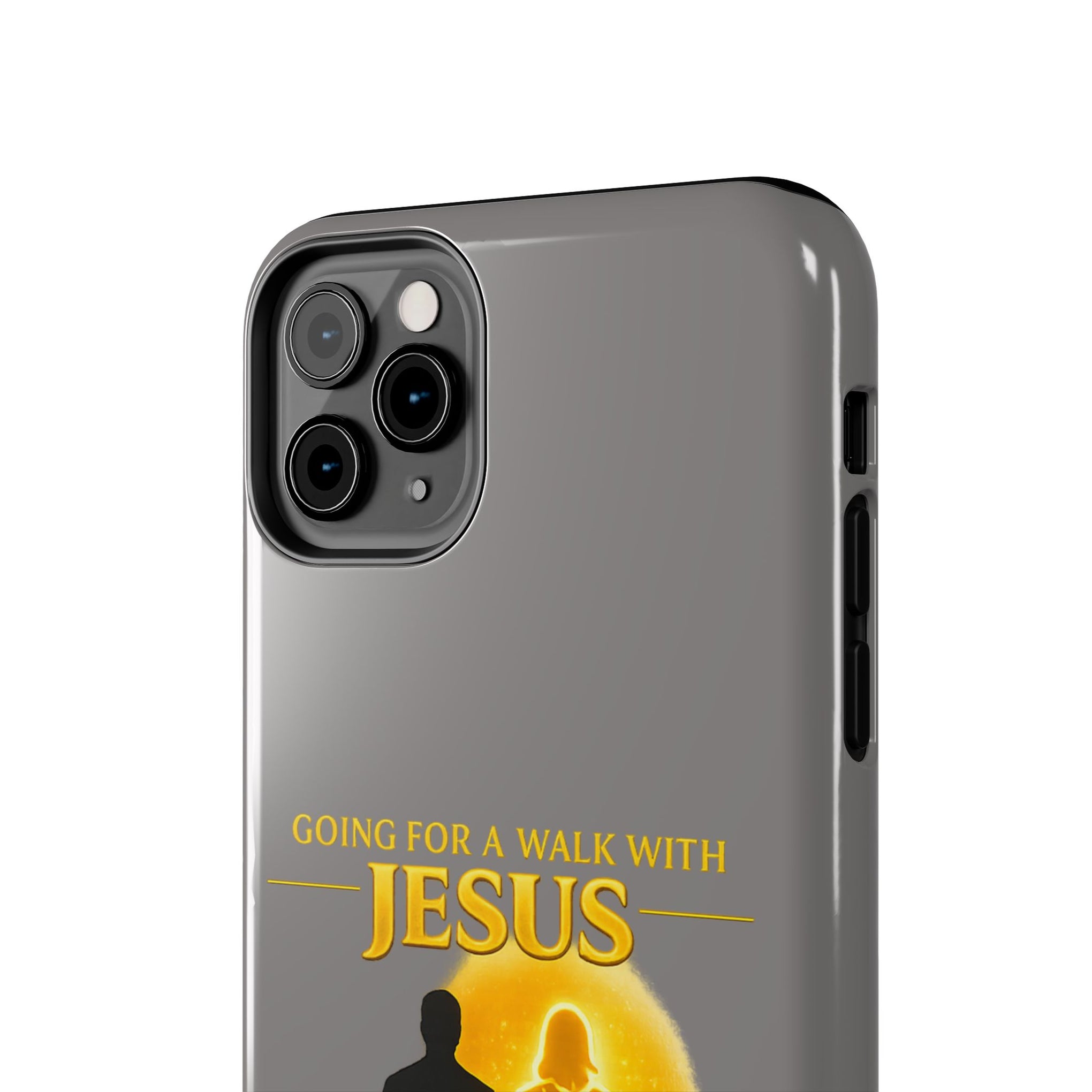 Tough Phone Case — "Going for a Walk with Jesus, Wanna Come?" Christian iPhone Case