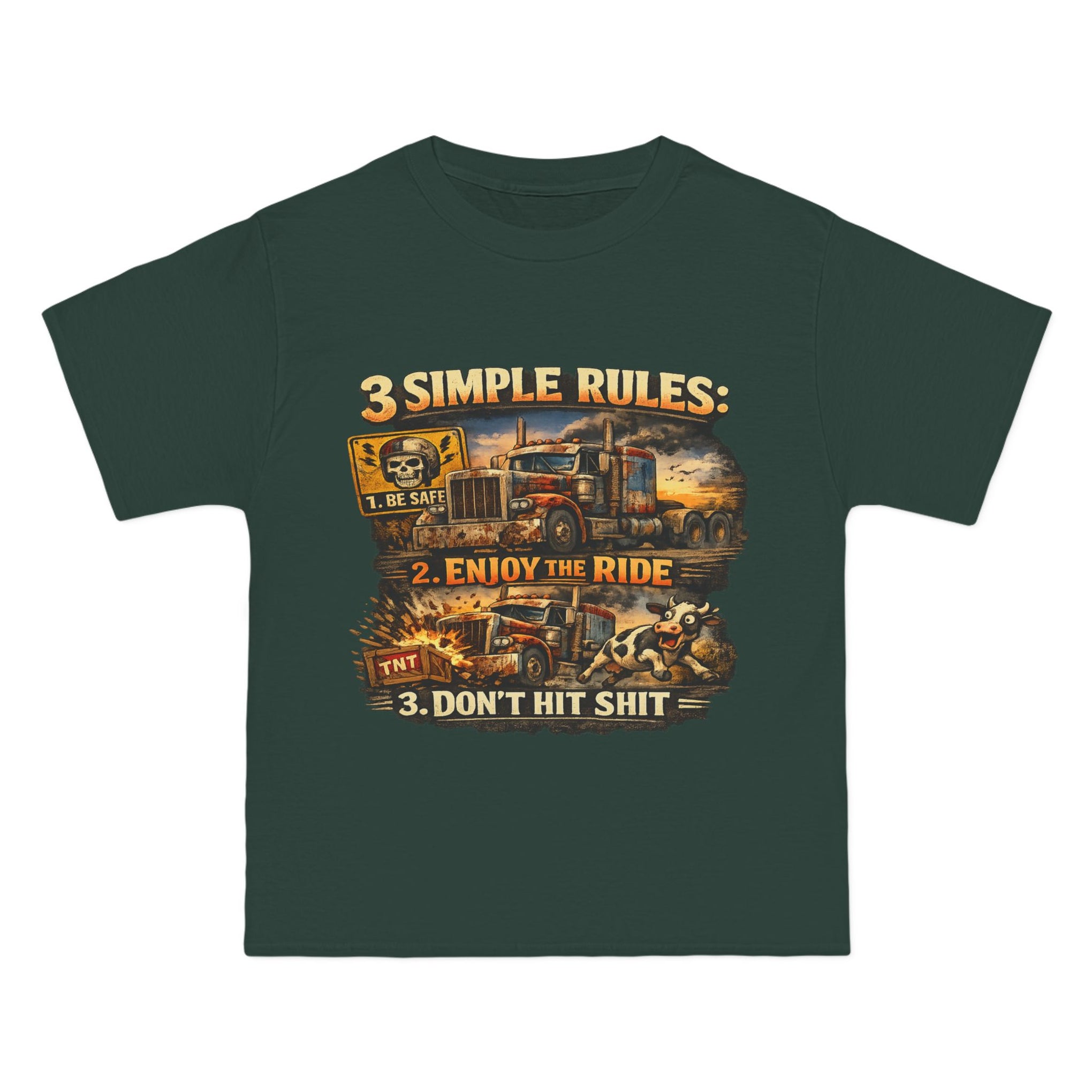 Big an Tall Graphic T-Shirt — "3 Simple Rules: Enjoy the Ride"