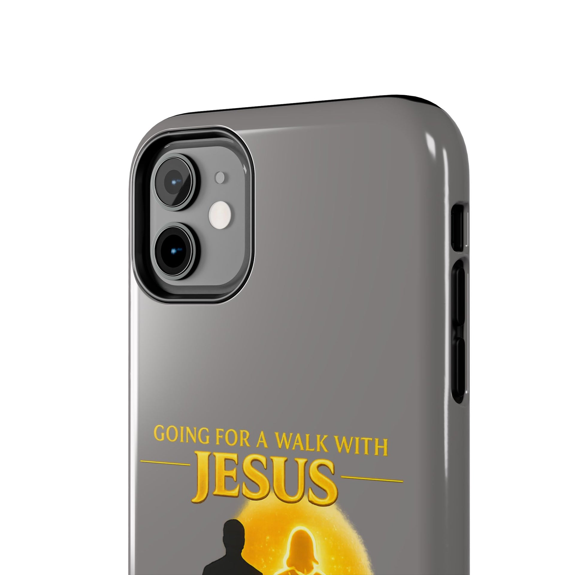 Tough Phone Case — "Going for a Walk with Jesus, Wanna Come?" Christian iPhone Case