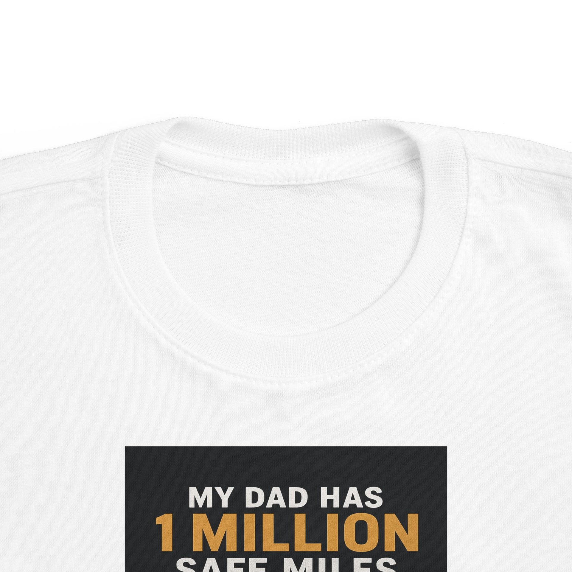 Toddler Tee – “My Dad Has 1 Million Safe Miles” Funny Kids' Aviation Shirt