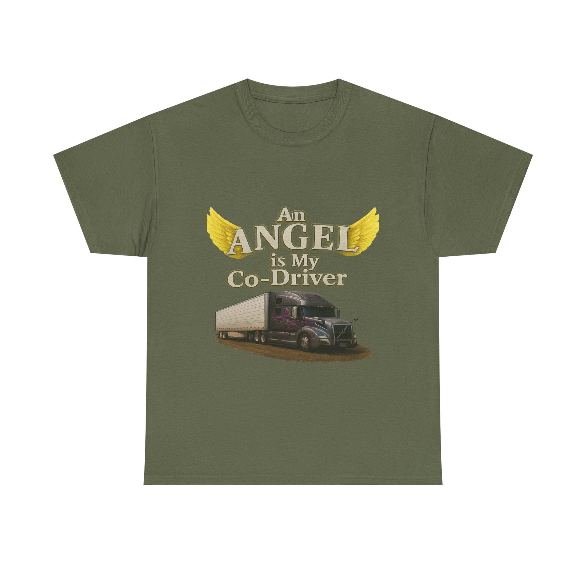 Van "Angel is my co-driver" Unisex Heavy Cotton Tee