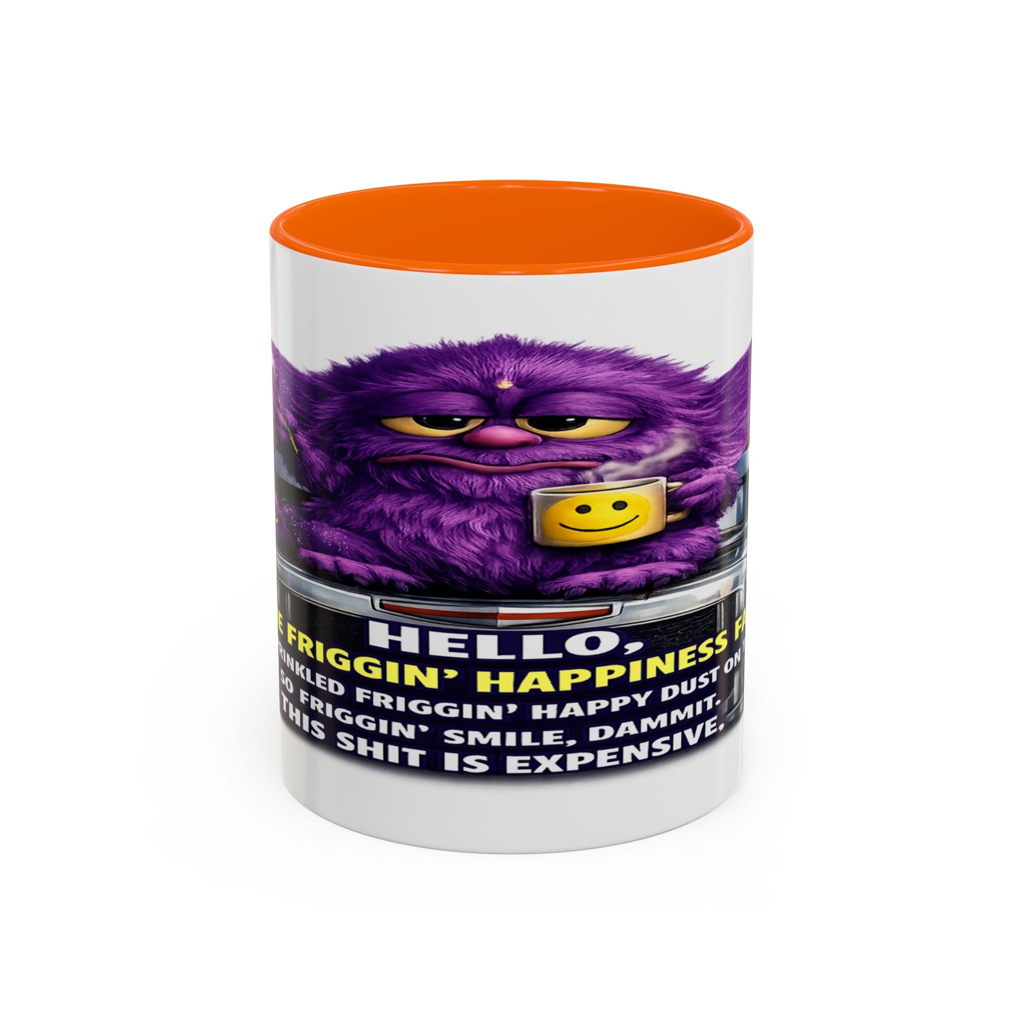 Purple Grumpy Monster Coffee Mug – Funny Truck Driver Gift (11oz & 15oz)