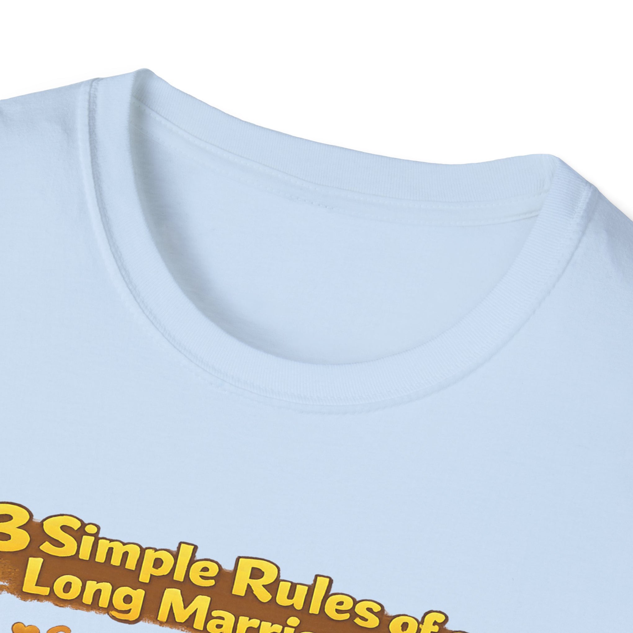 Marriage Rules T-Shirt – “3 Simple Rules of a Long Marriage: Communication, Trust, Separate Blankets!”