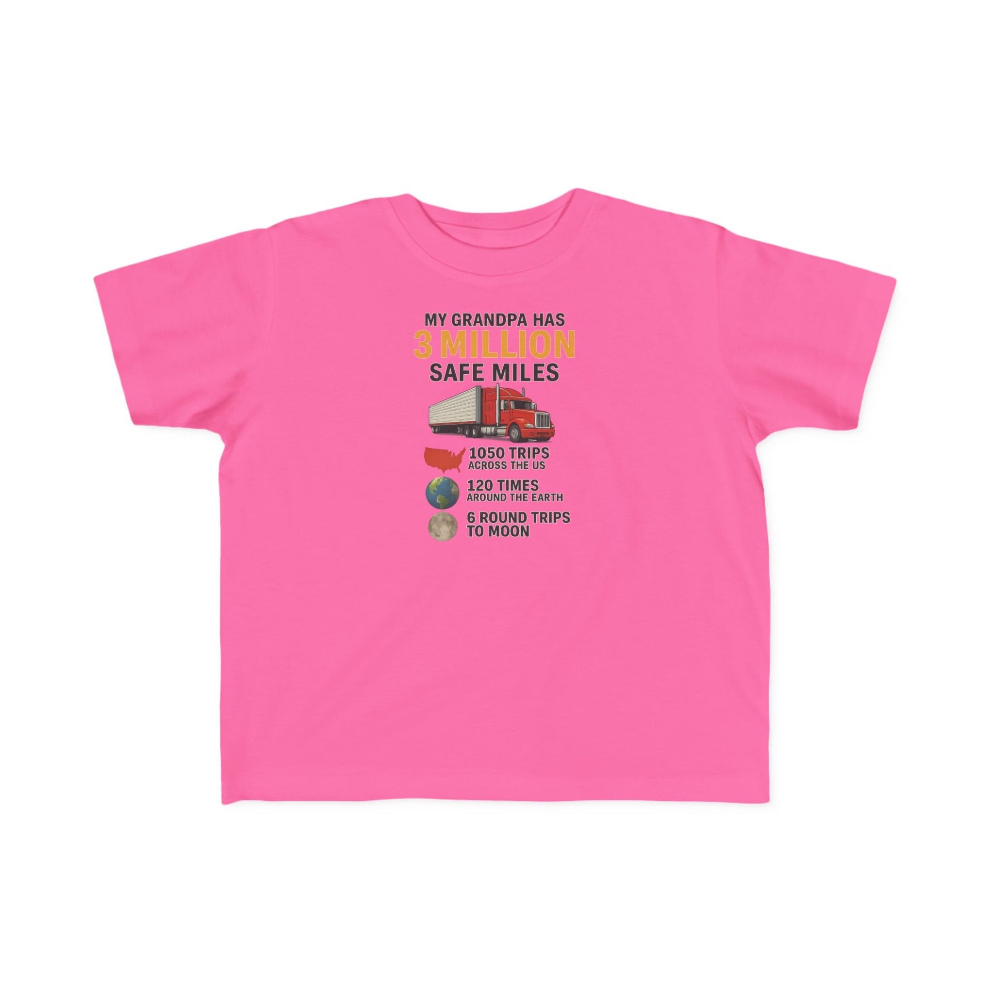 Toddler Tee - "My Grandpa Has 3 Million Safe Miles" Vintage Camper Kids Shirt