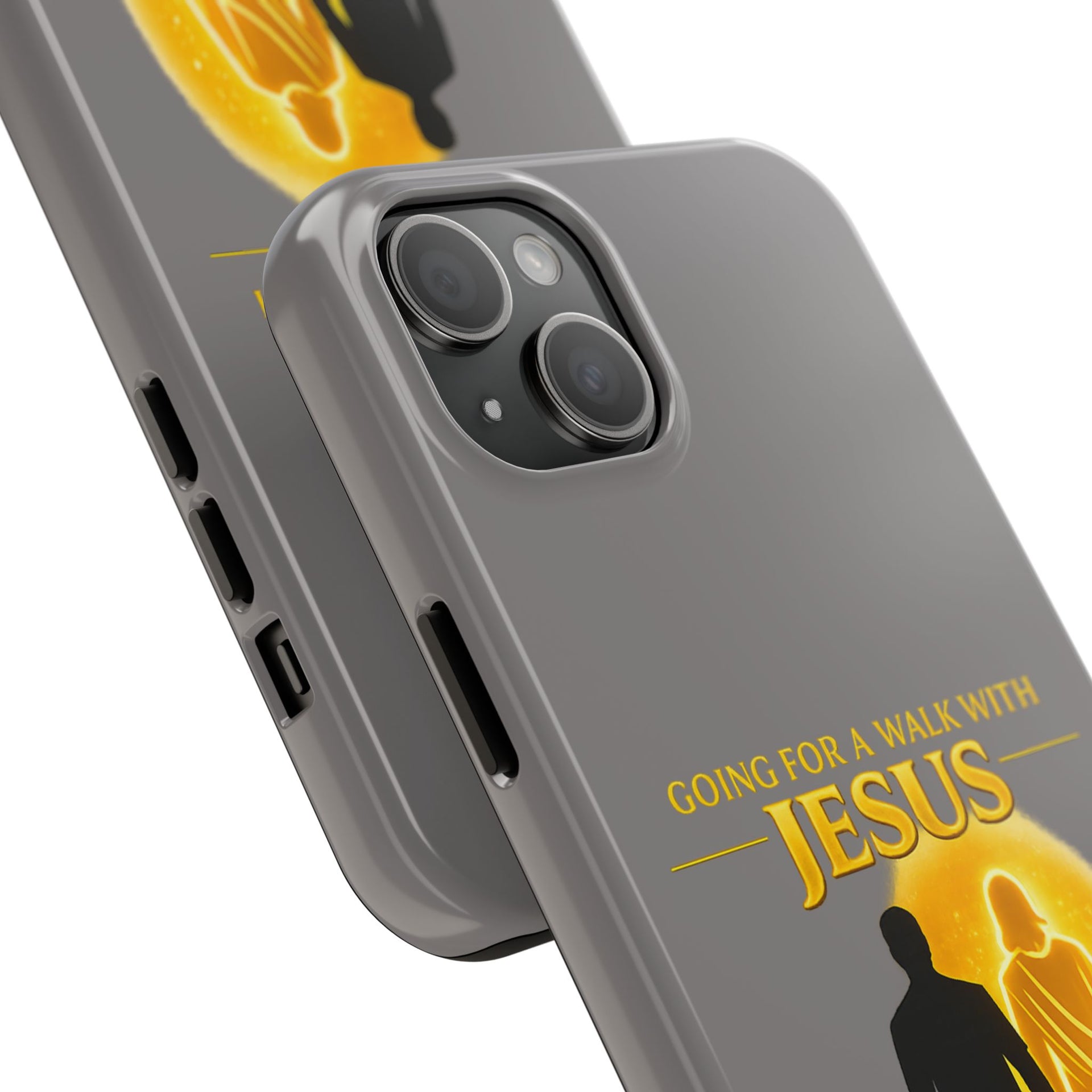 Tough Phone Case — "Going for a Walk with Jesus, Wanna Come?" Christian iPhone Case