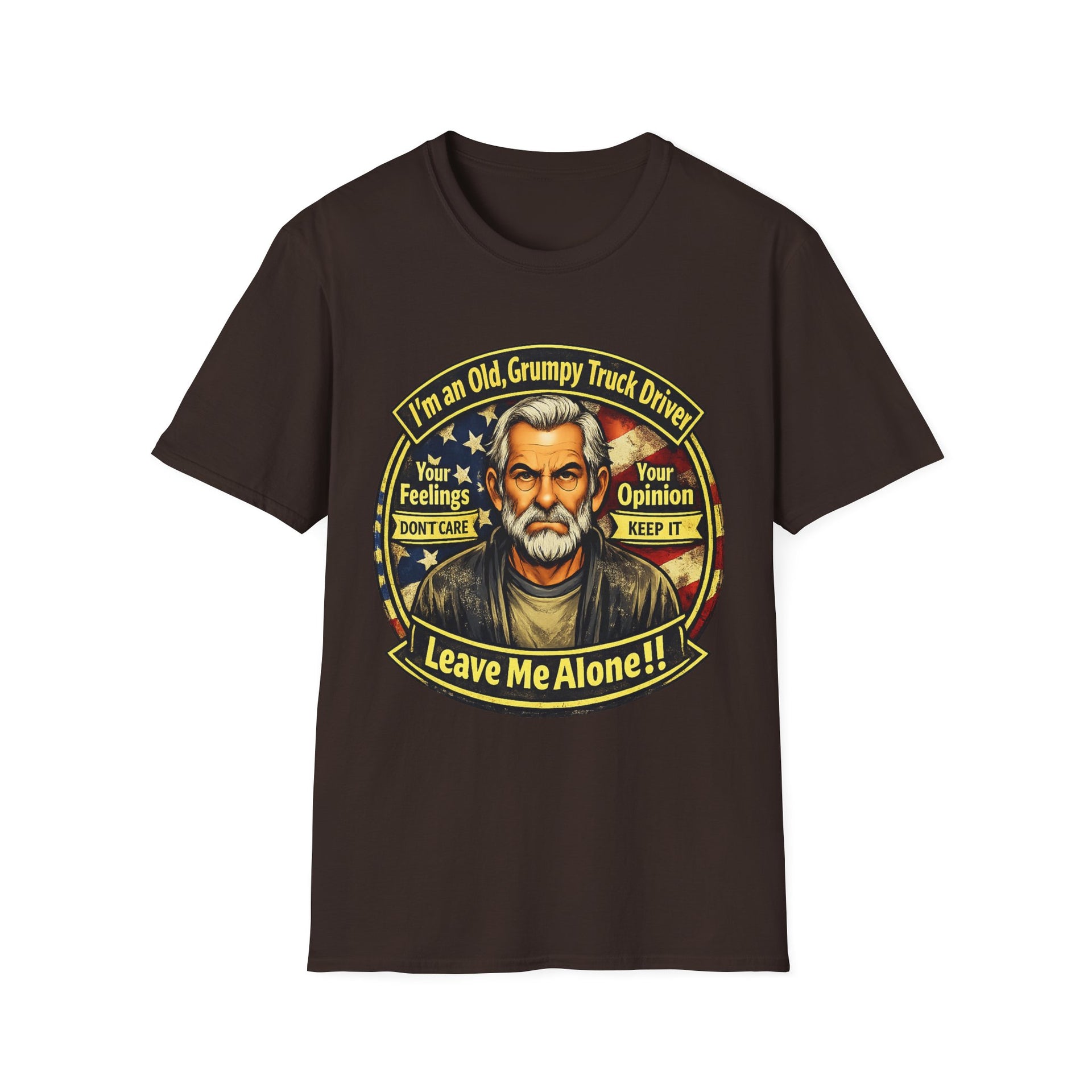 Truck Driver T-Shirt — “I’m an Old, Grumpy Truck Driver — Leave Me Alone!” Graphic Tee