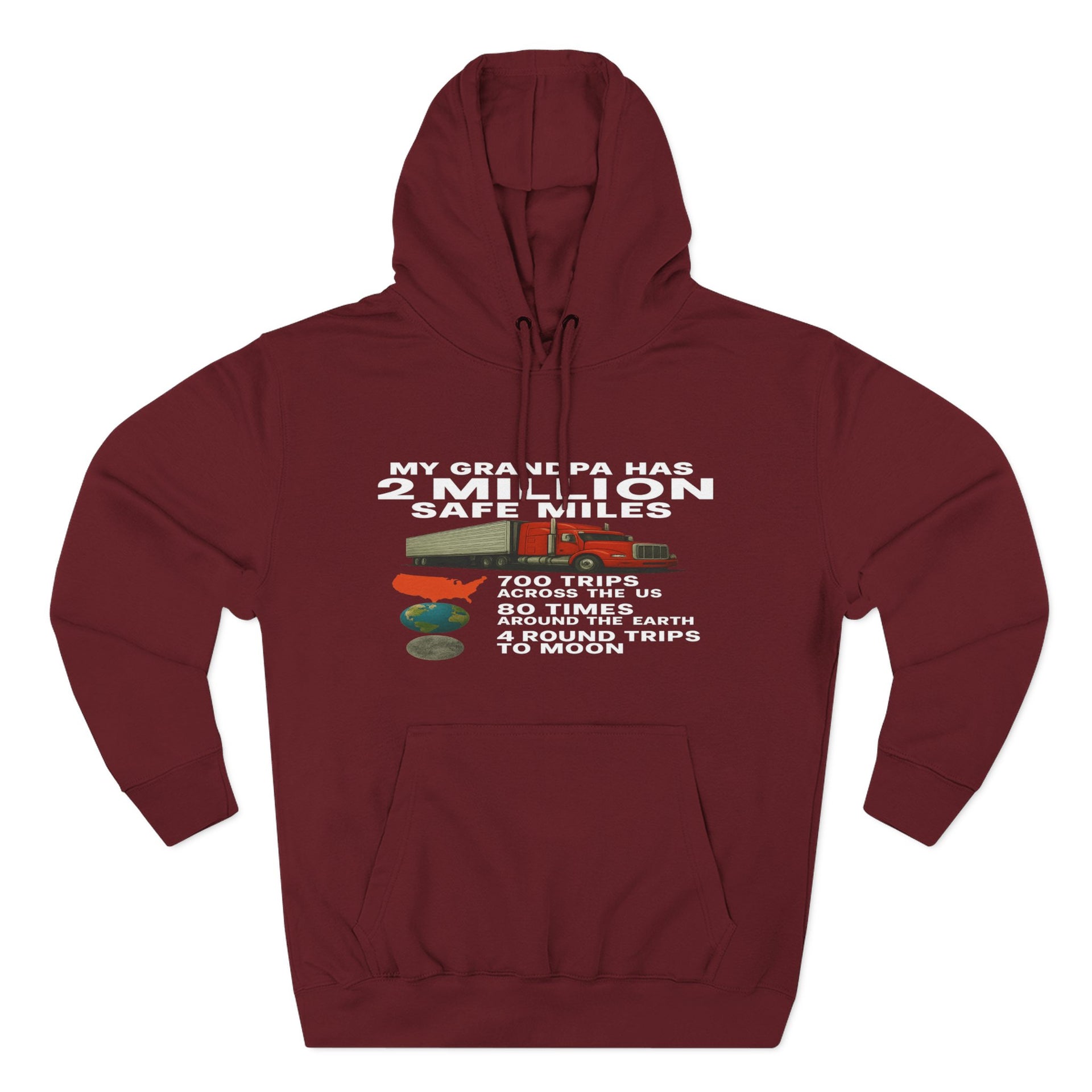 Grampa 2 Million Safe Miles Three-Panel Fleece Hoodie