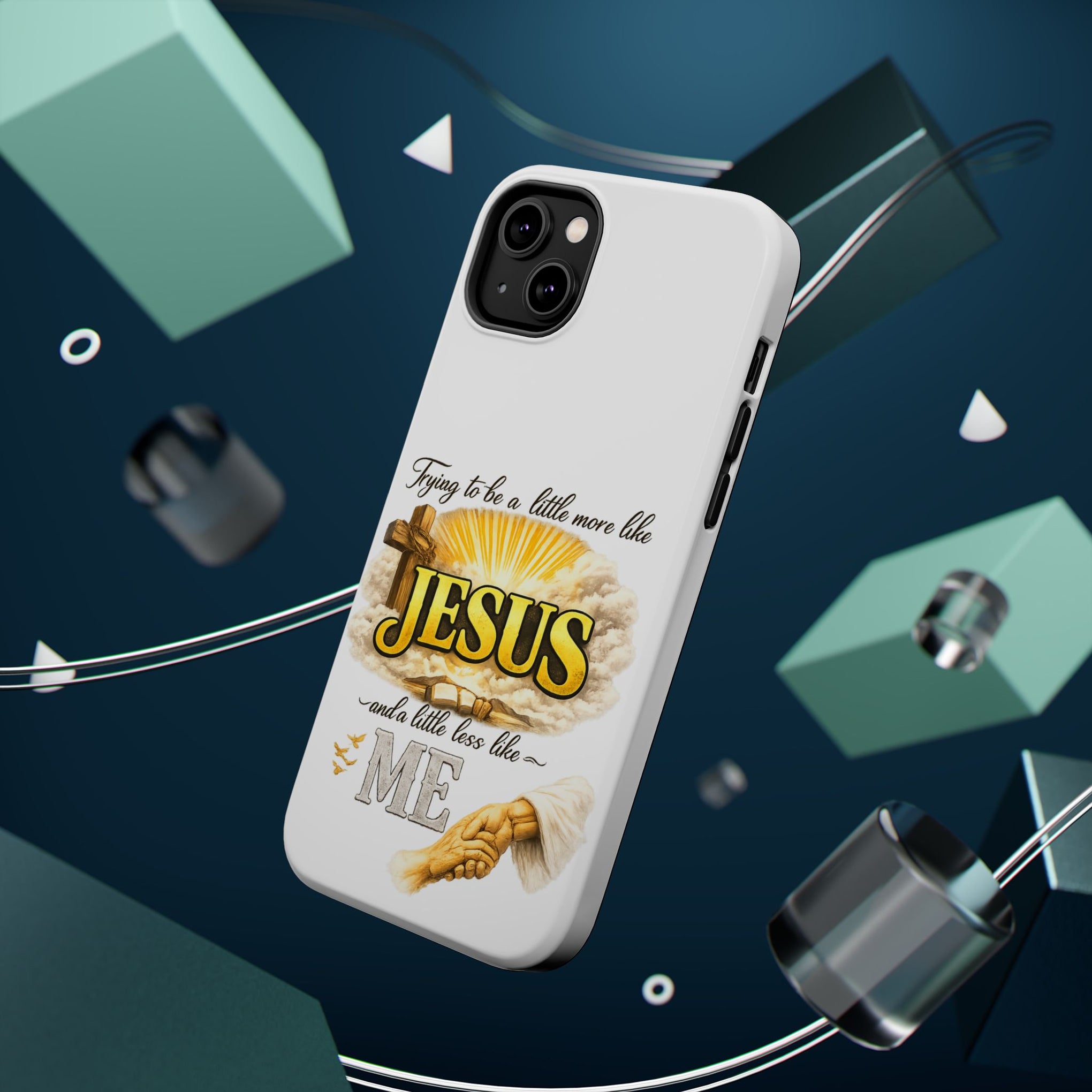 Christian Quote Magnetic Phone Case — "Trying to be a Little More Jesus and a Little Less Like Me"