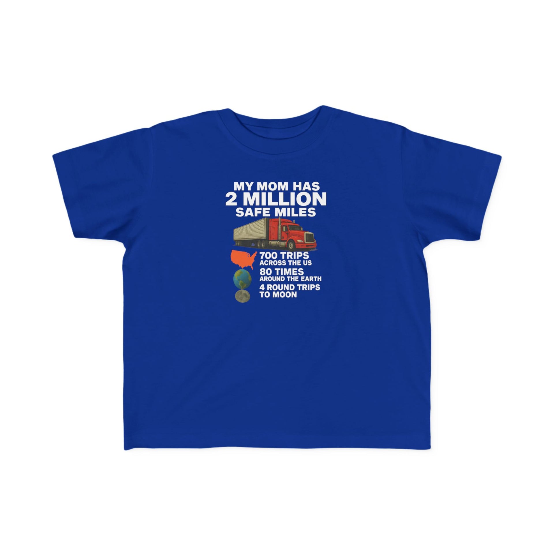 Toddler Tee - "My Mom Has 2 Million Safe Miles" Camping Adventure Shirt