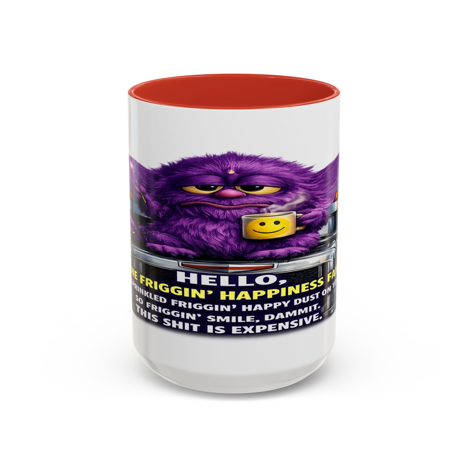 Purple Grumpy Monster Coffee Mug – Funny Truck Driver Gift (11oz & 15oz)