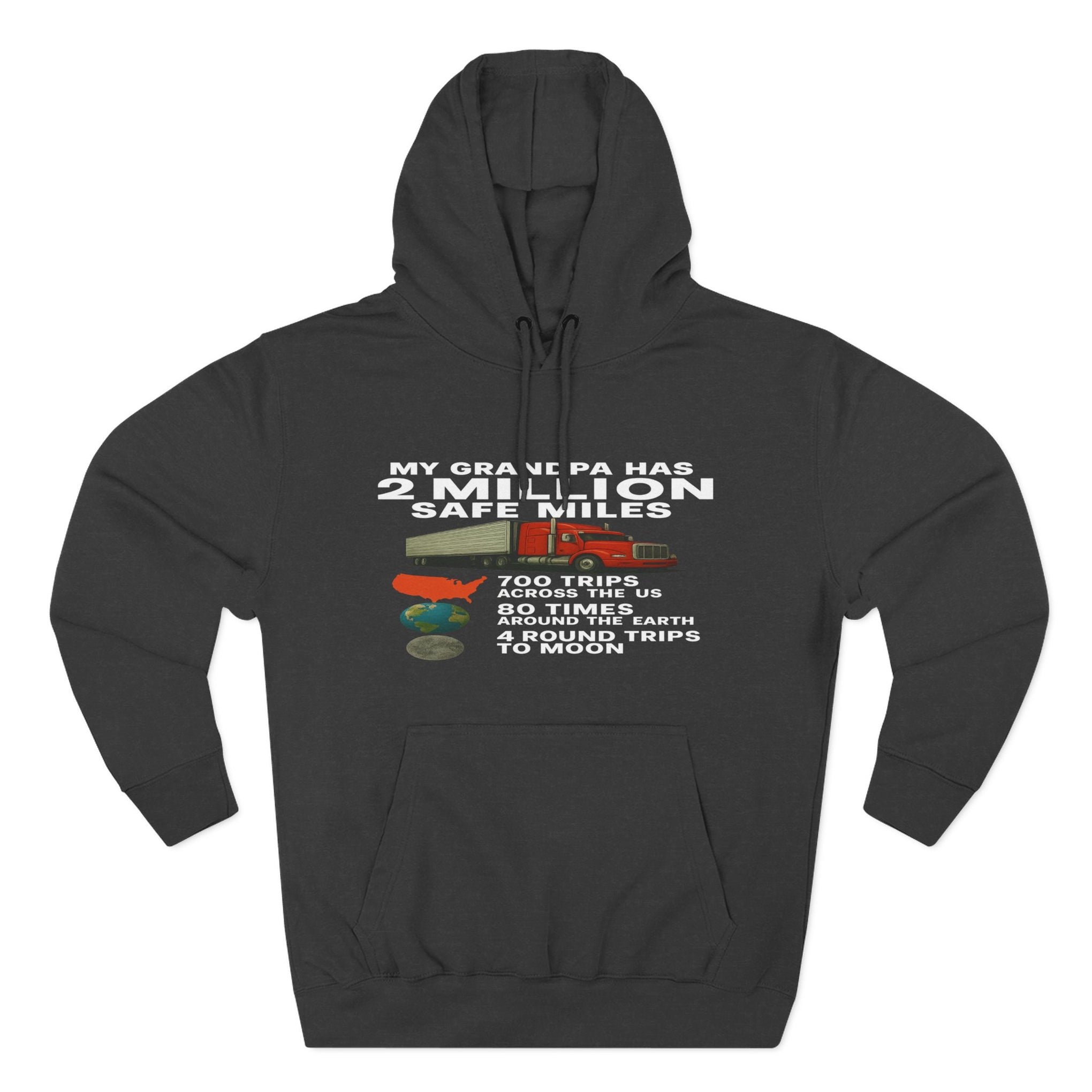 Grampa 2 Million Safe Miles Three-Panel Fleece Hoodie