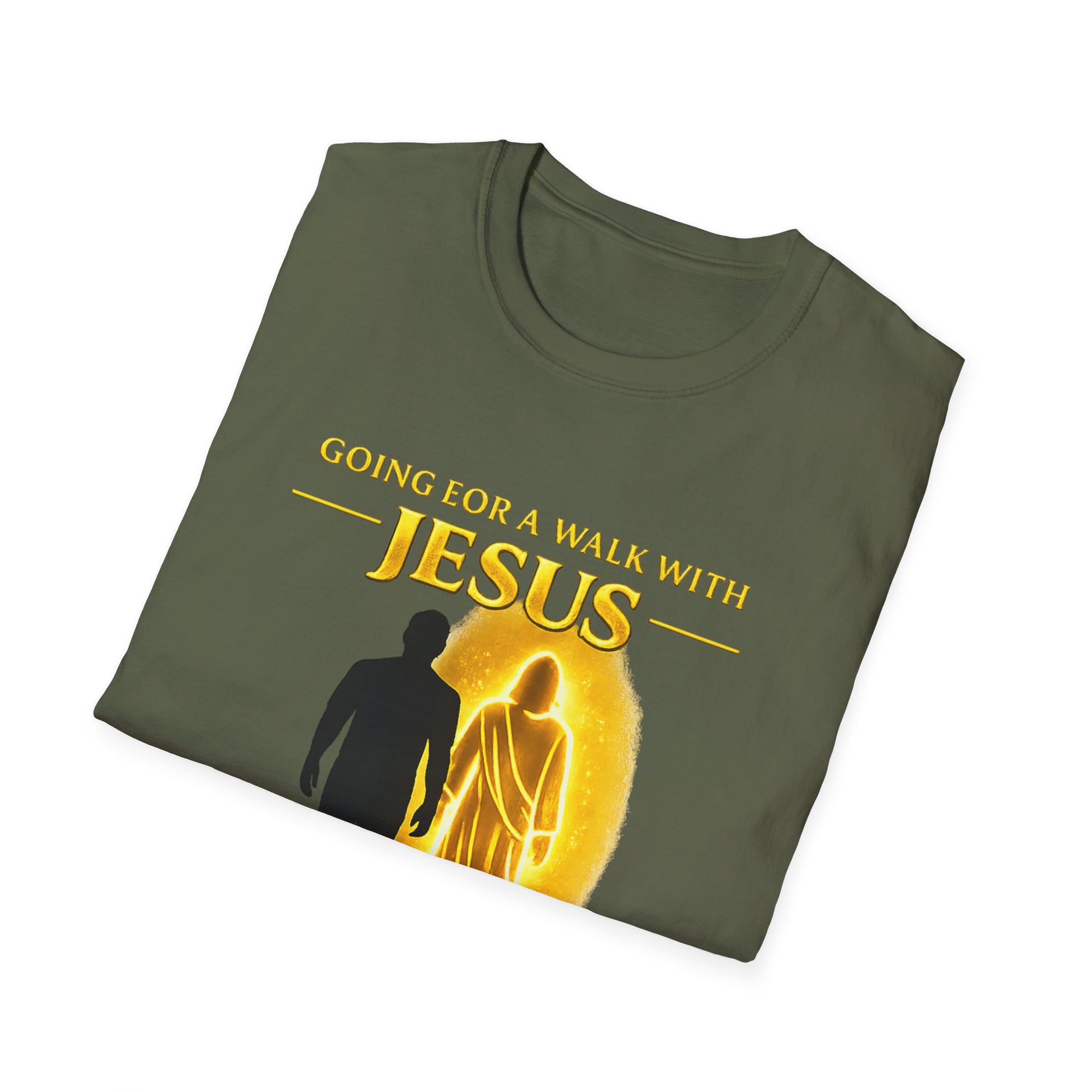 Going for a walk with Jesus T-Shirt – "Wanna Come?" Christian Faith Graphic Tee