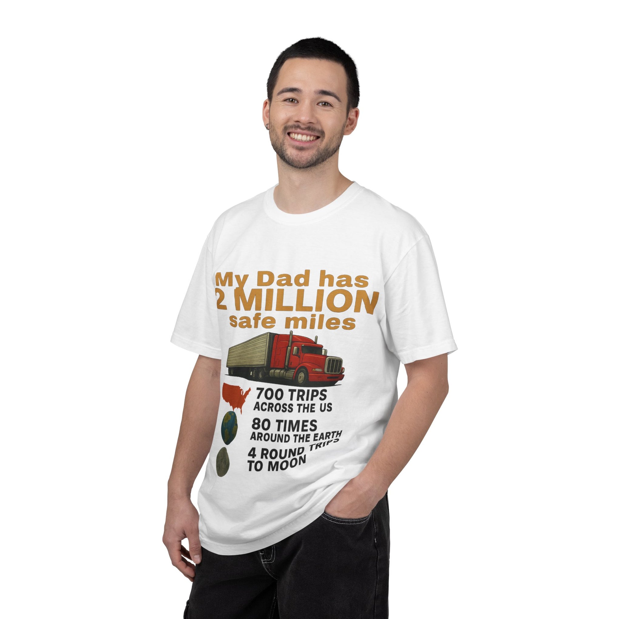 My Dad Has 2 Million Safe Miles T-Shirt — Truck Driver Appreciation Gift
