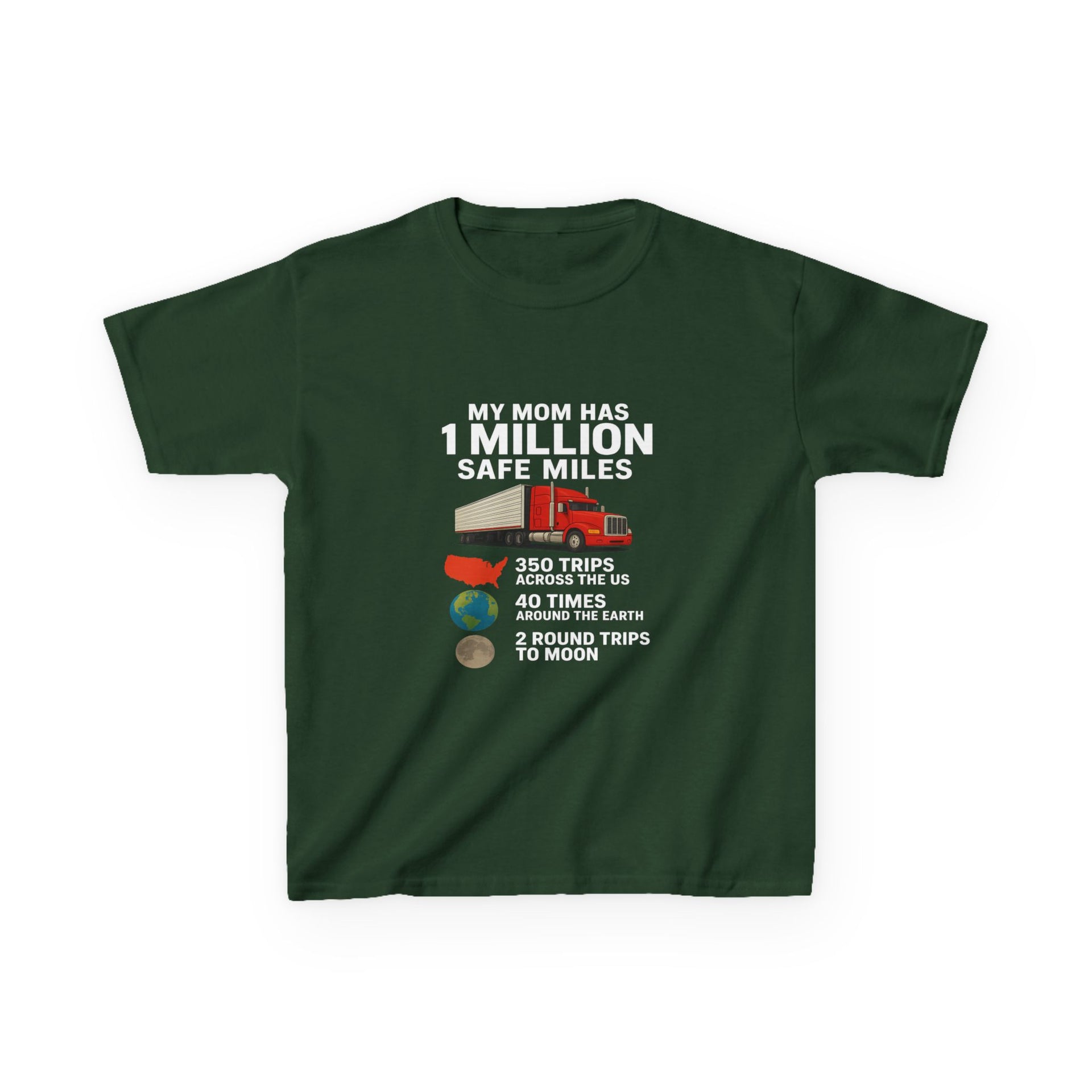 Kids Truck Graphic Tee — My Mom has 1 million Safe Miles
