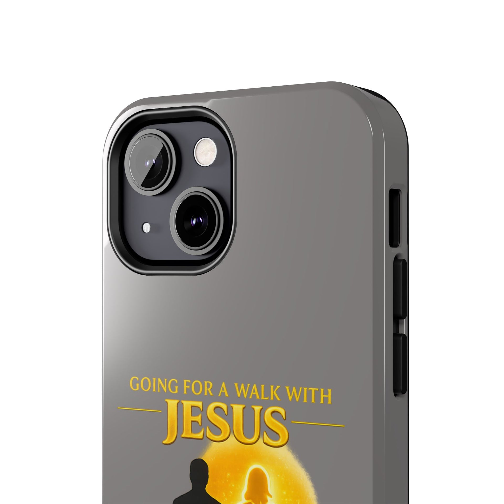 Tough Phone Case — "Going for a Walk with Jesus, Wanna Come?" Christian iPhone Case
