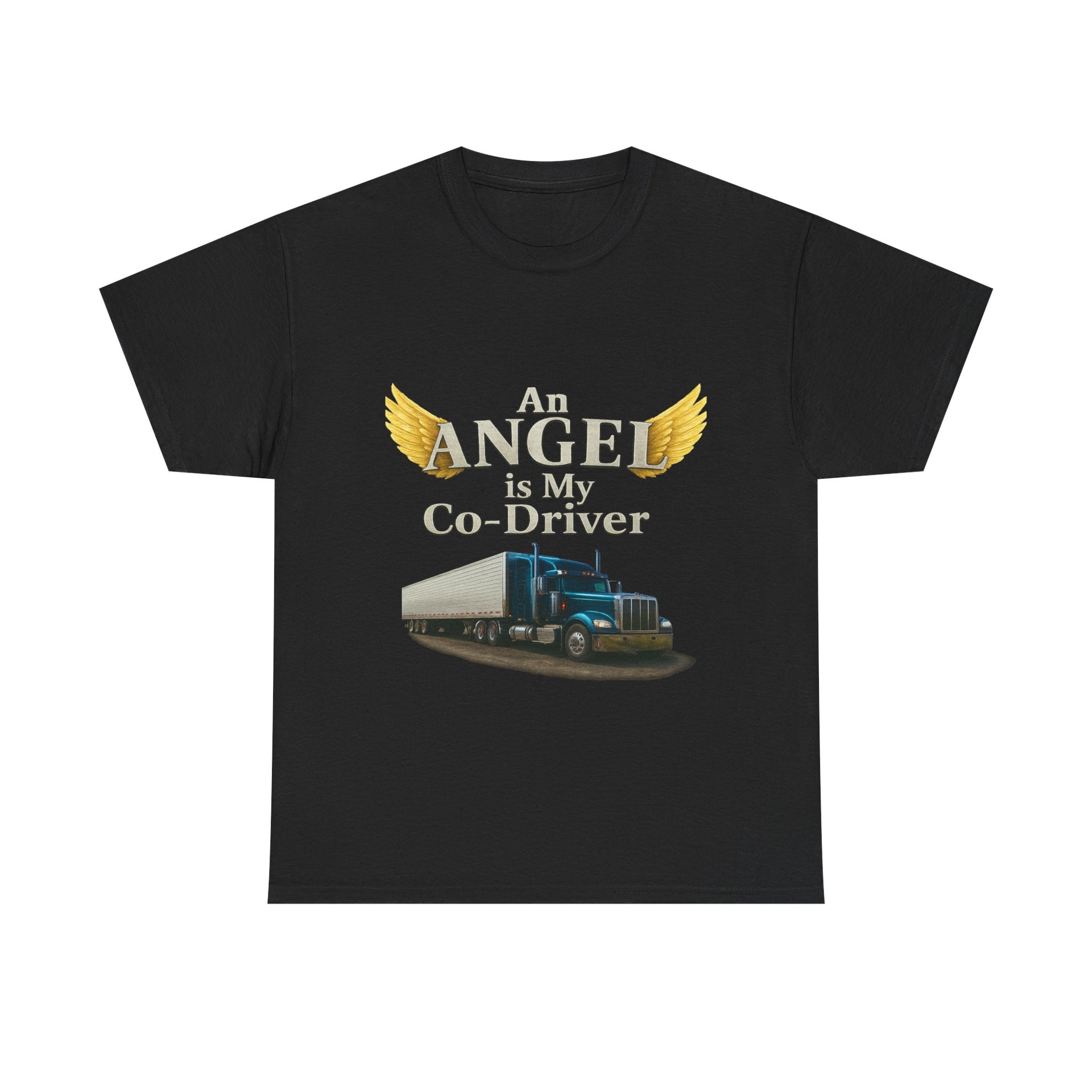 An Angel Is My Co-Driver Truck Tee — Trucker Memorial Gift