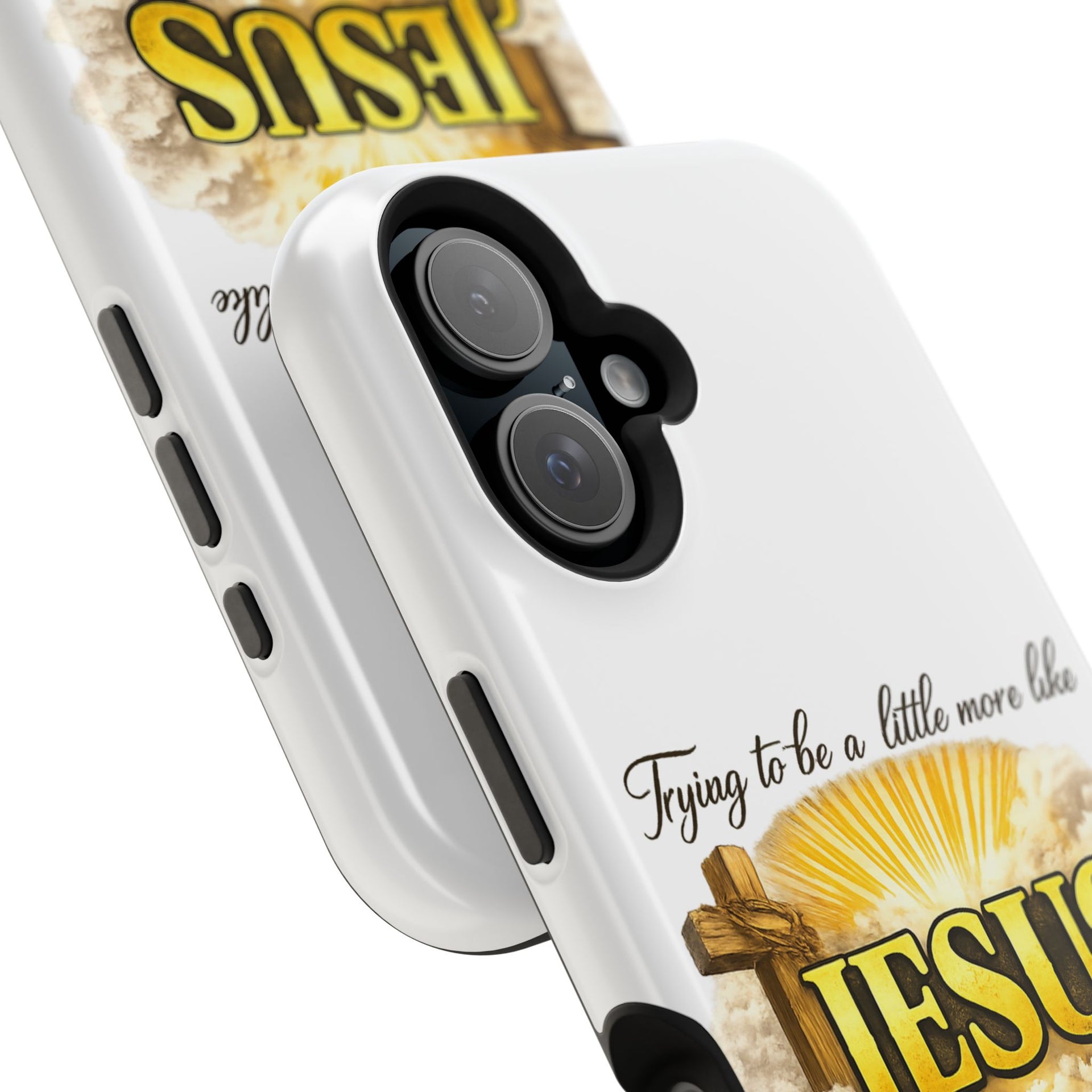 Christian Quote Magnetic Phone Case — "Trying to be a Little More Jesus and a Little Less Like Me"