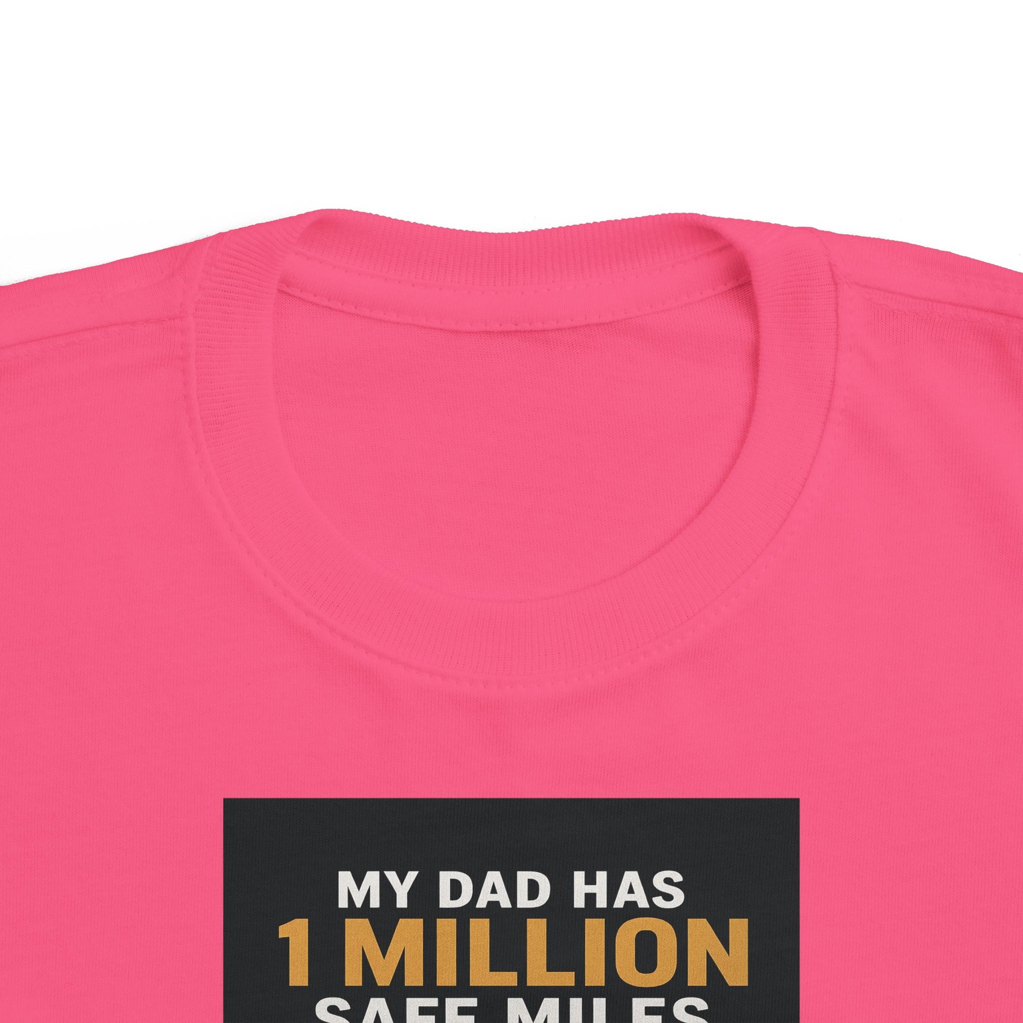 Toddler Tee – “My Dad Has 1 Million Safe Miles” Funny Kids' Aviation Shirt