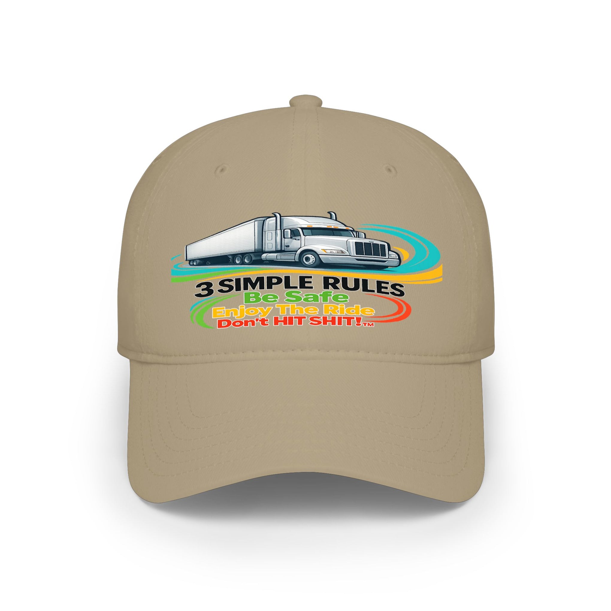 Retro RV Hat — "3 Simple Rules: Be Safe, Enjoy The Ride, Don't Hit Shit!" ***" Baseball Cap