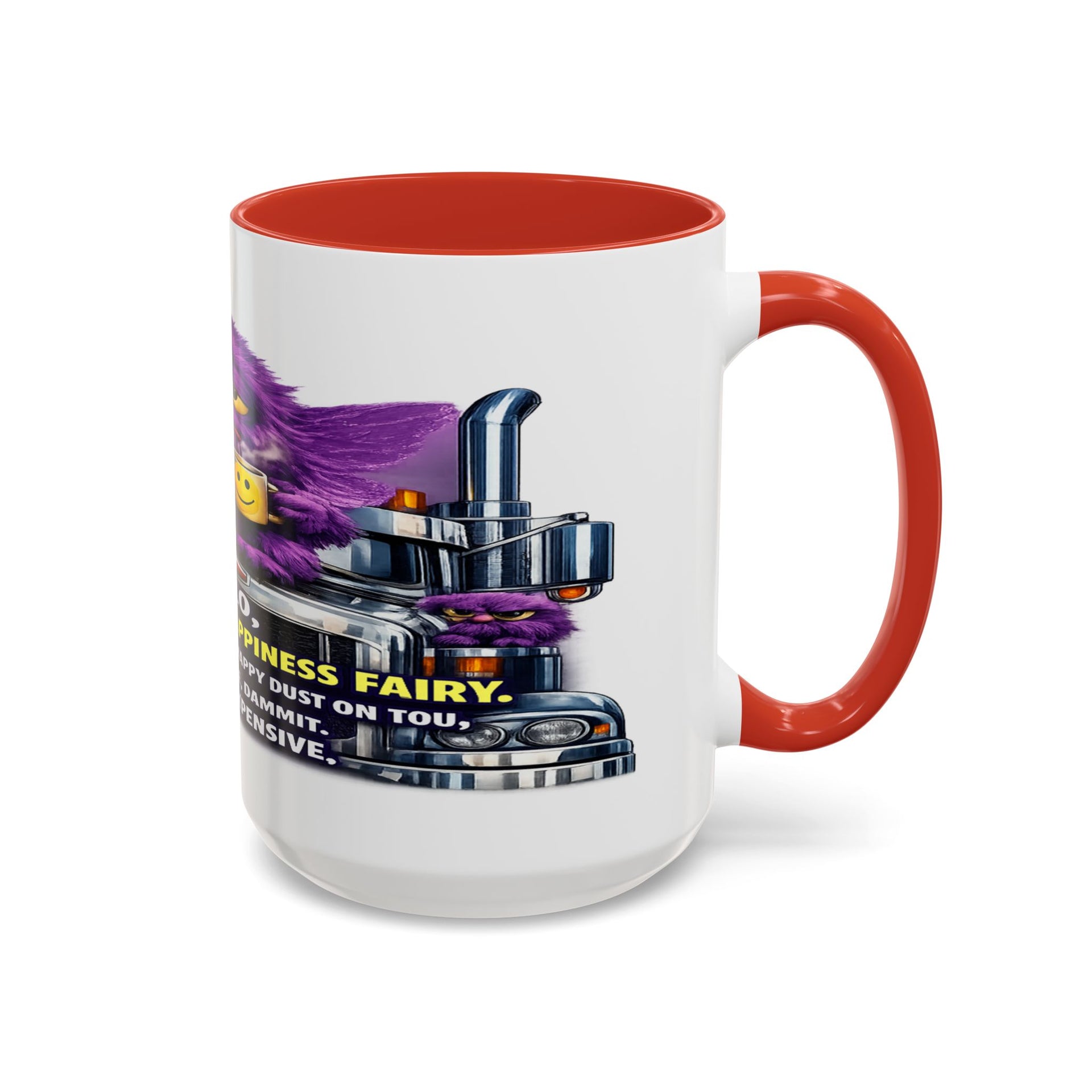Purple Grumpy Monster Coffee Mug – Funny Truck Driver Gift (11oz & 15oz)