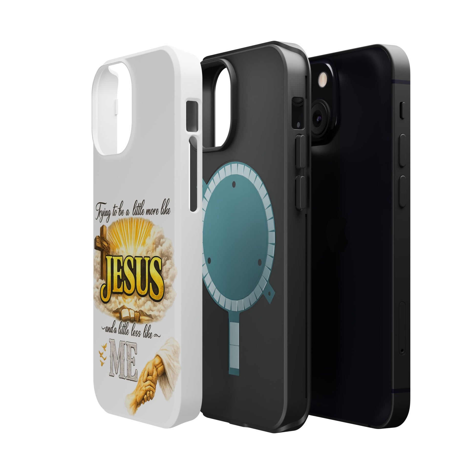 Christian Quote Magnetic Phone Case — "Trying to be a Little More Jesus and a Little Less Like Me"