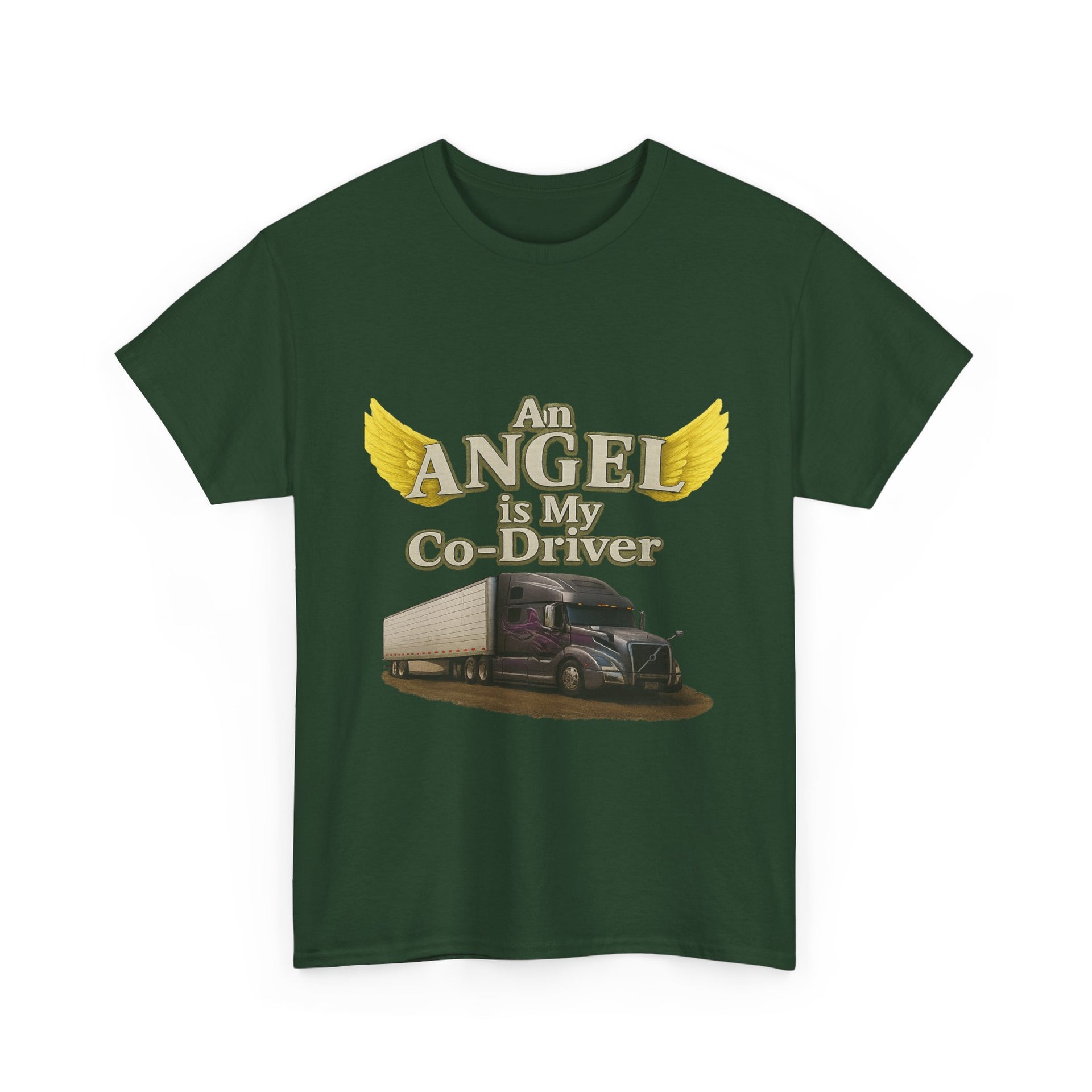 Van "Angel is my co-driver" Unisex Heavy Cotton Tee