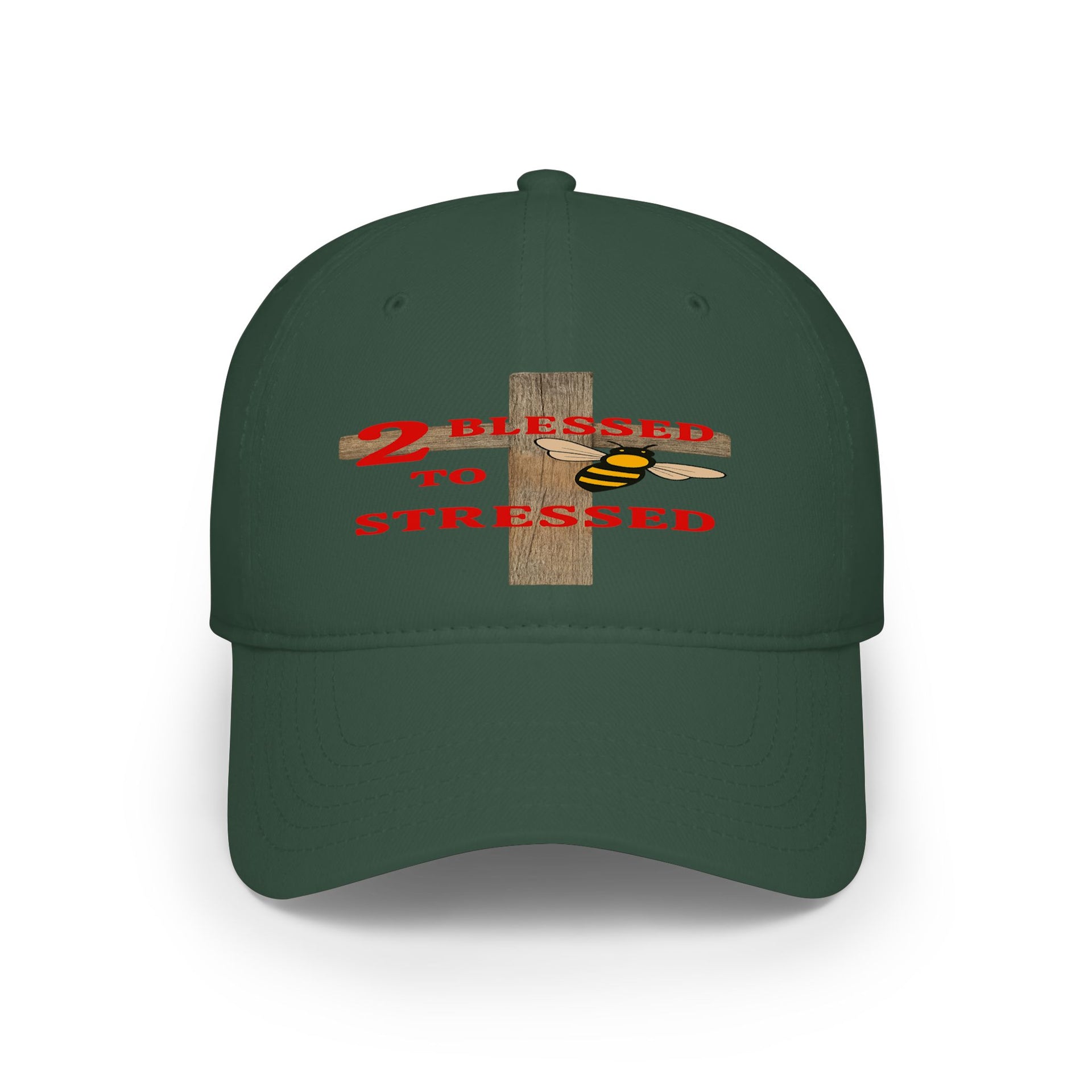 Baseball Cap – "Blessed 2o Stressed" Cross Christian Hat