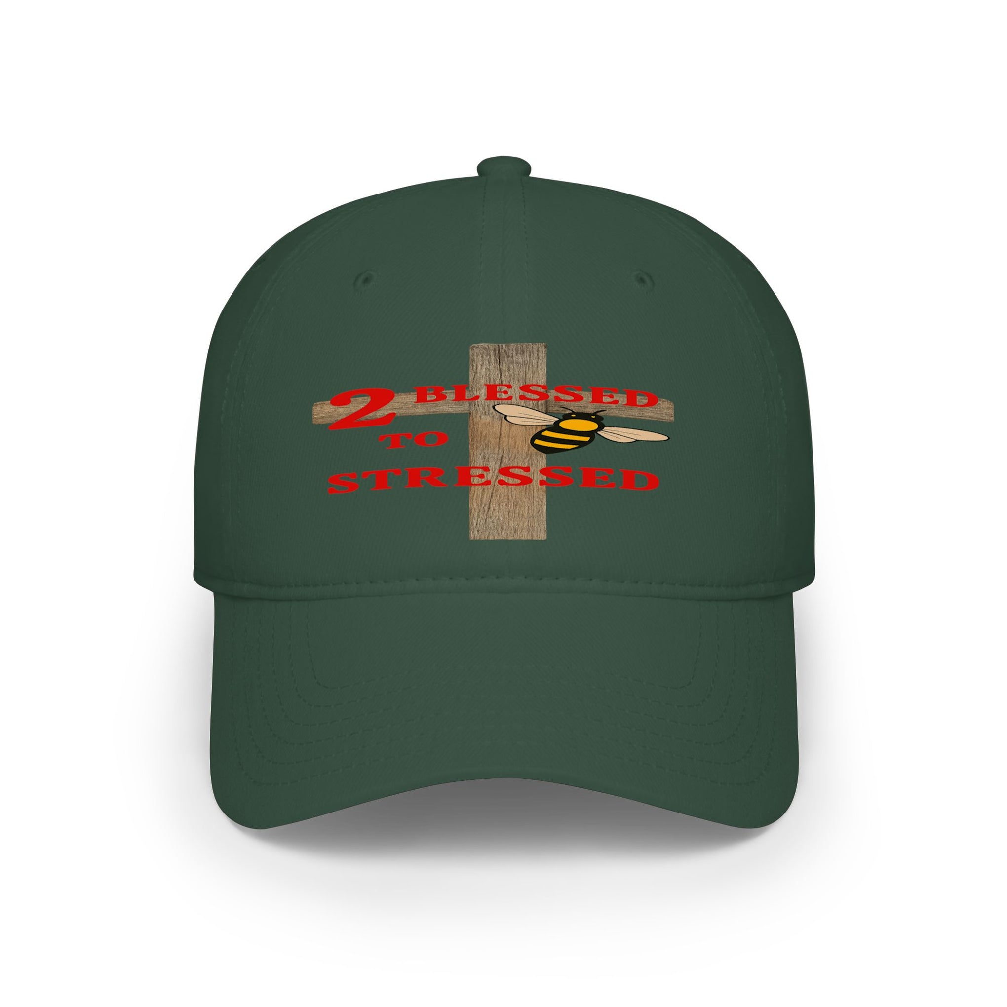 Baseball Cap – "Blessed 2o Stressed" Cross Christian Hat