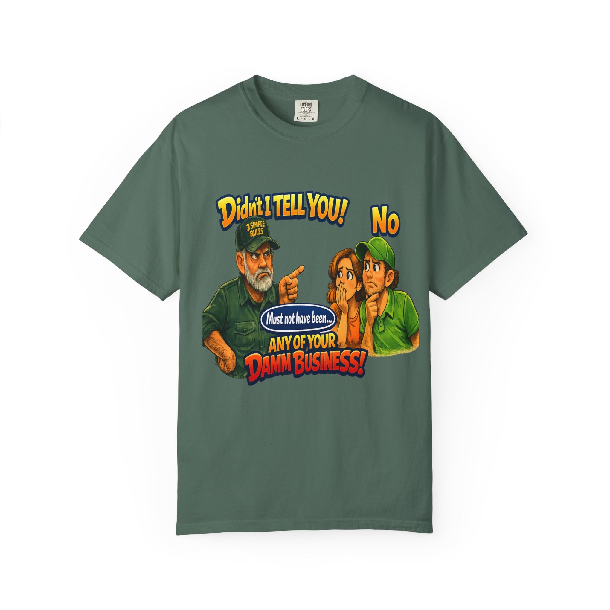 Funny "None of Your D*** Business" Graphic T-Shirt